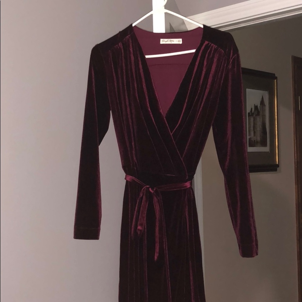 Women’s Velvet Wrap Dress